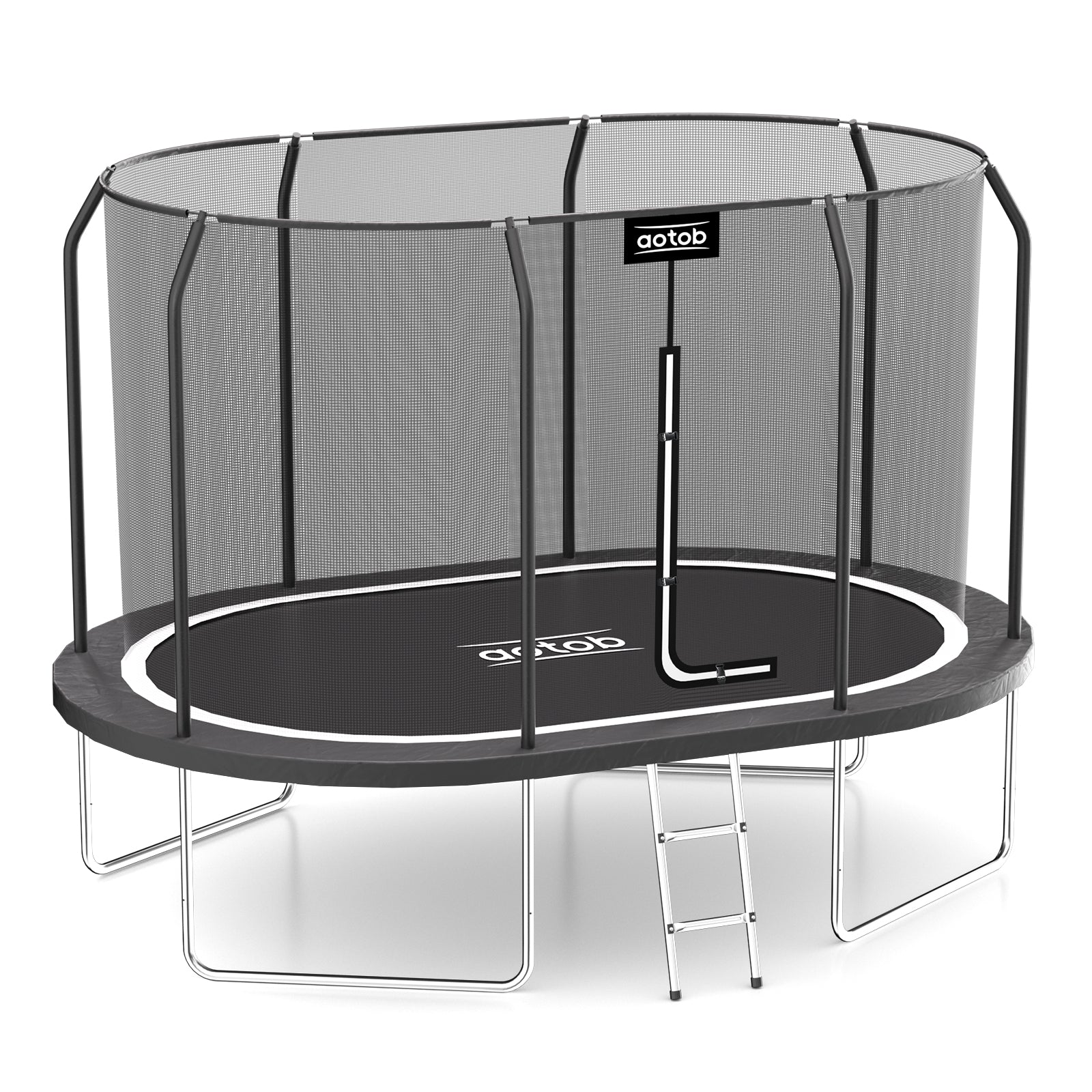 Aotob Oval Trampoline With Enclosure Net