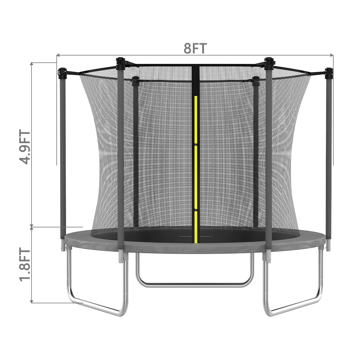 8 10ft In-Net Round Trampoline