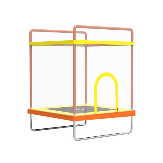 45in No-Gap Square Orange Trampoline