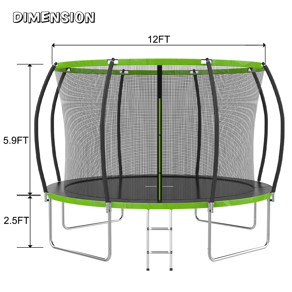 12ft trampoline size