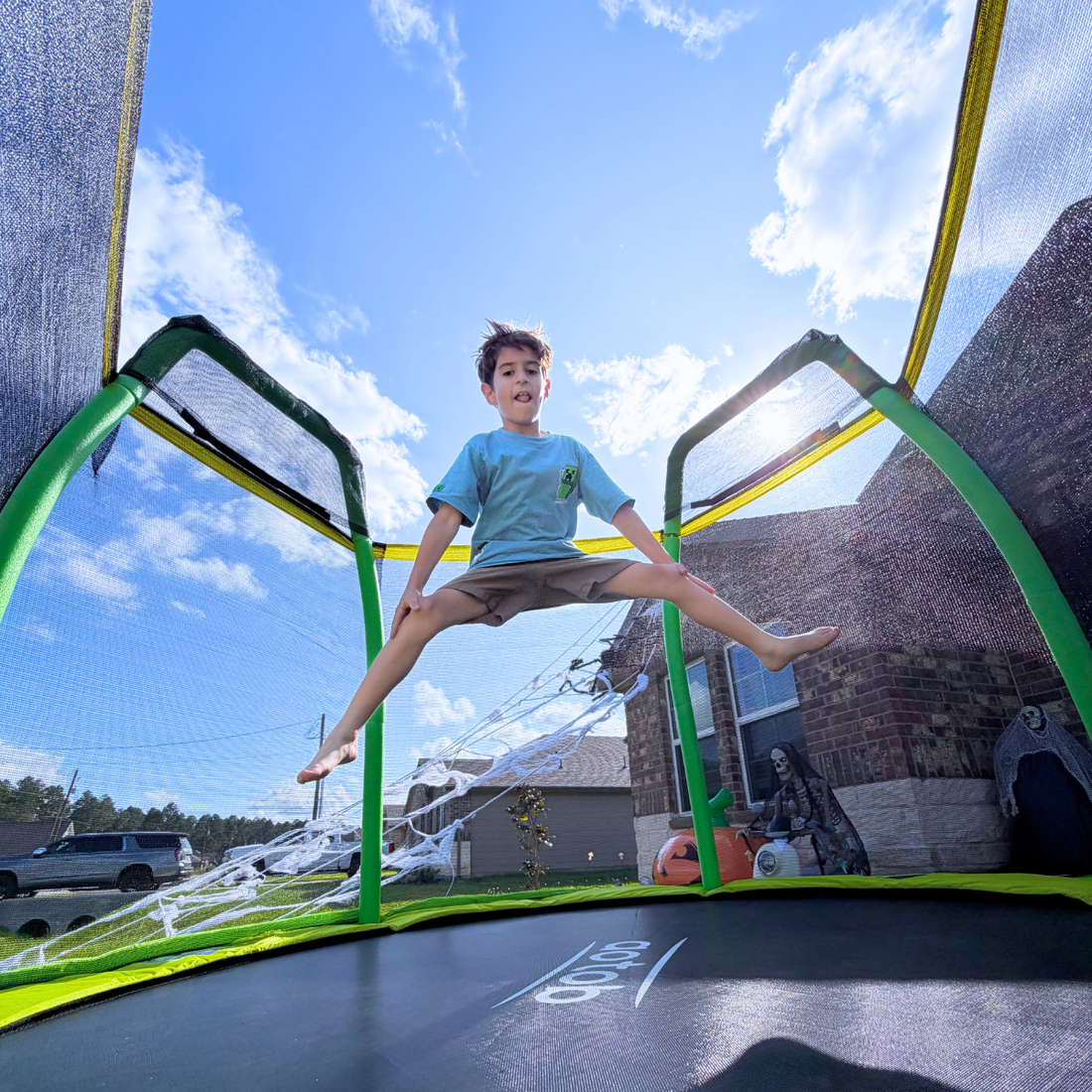 7FT Trampoline with Safety Net - No Gap Design