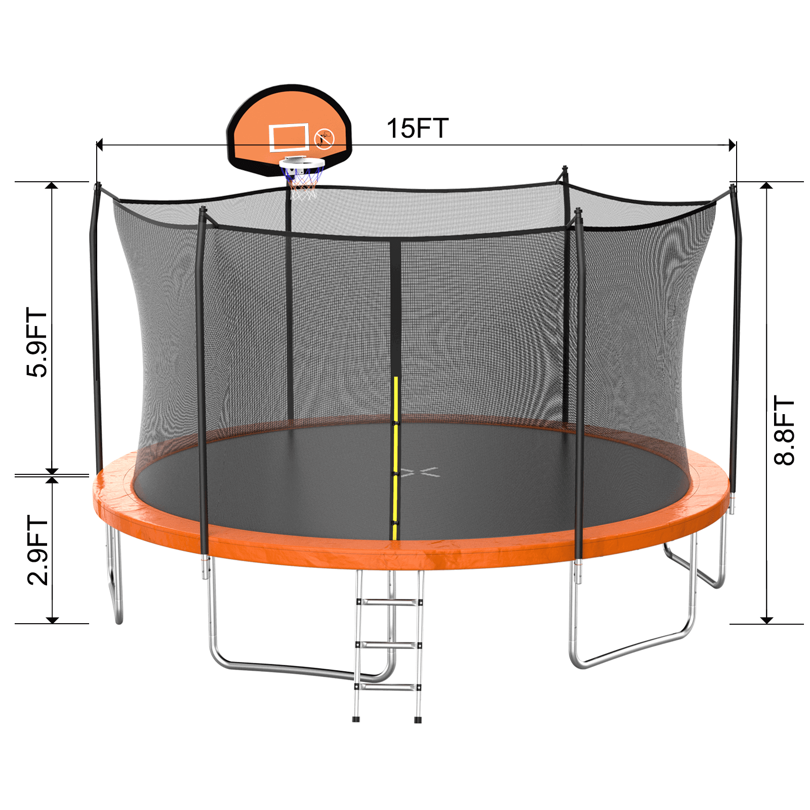15ft trampoline size aotob