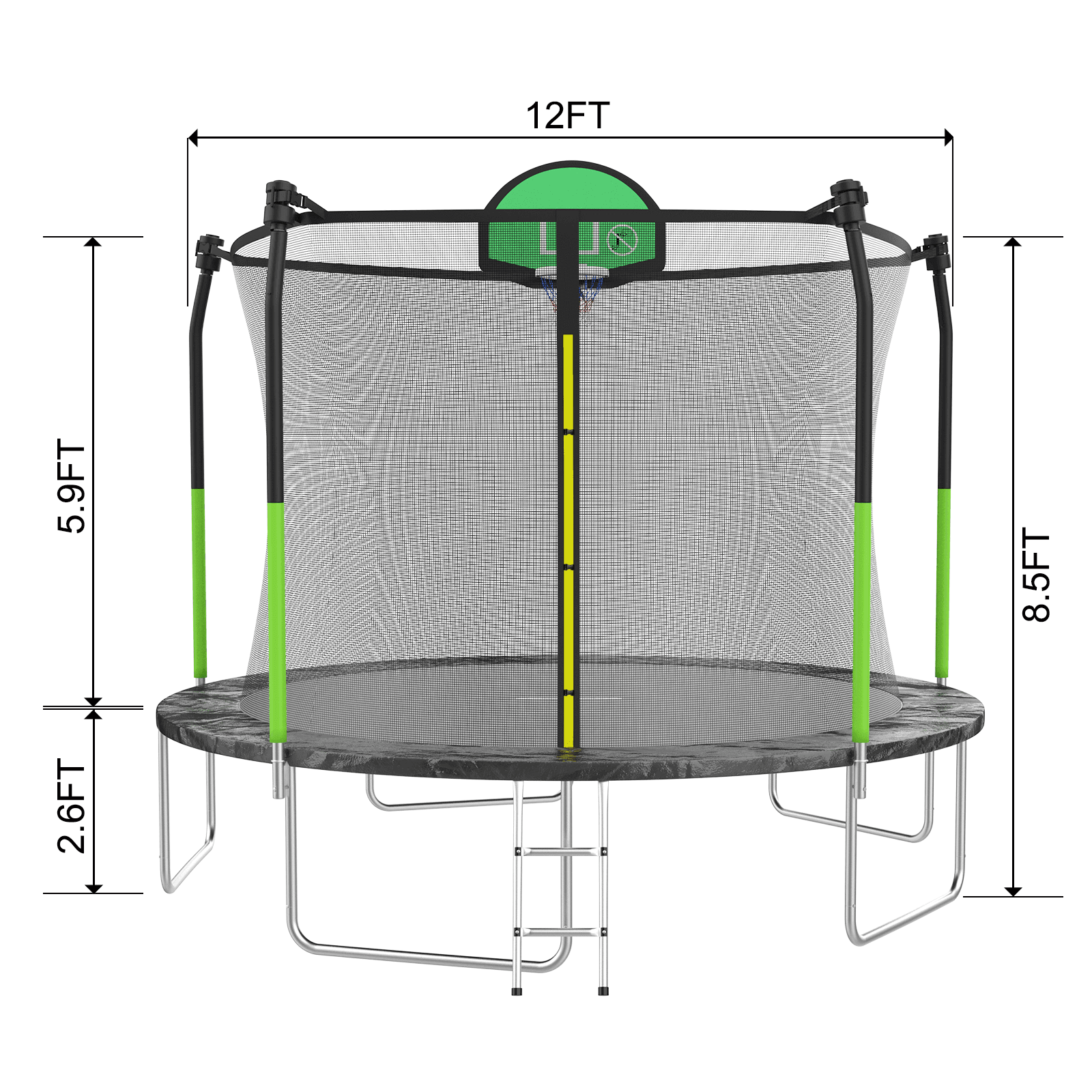 12ft round trampoline