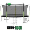 Aotob 14FT Green Jumping Trampoline with Basketball Hoop - Aotob